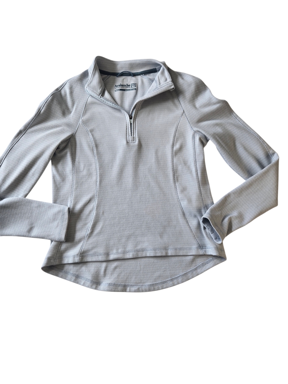 Avalanche 1/4 Zip Pullover Womens Medium Blue Athletic Stretch Top Mock Neck